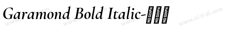 Garamond Bold Italic字体转换